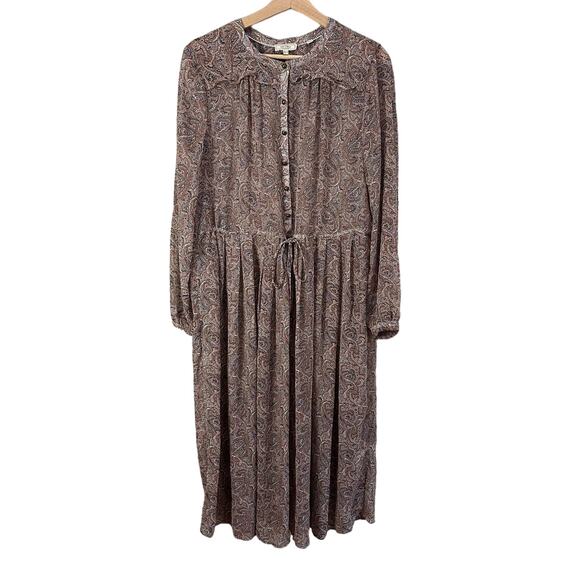 FatFace Fat Face Amelie Paisley Sheer Midi Dress 12 READ - Picture 1 of 11